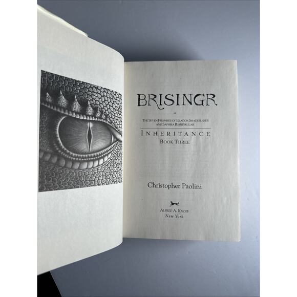 Brisingr 2008 Christopher Paolini FIRST EDITION Hardcover With Dust Jacket - Picture 8 of 10